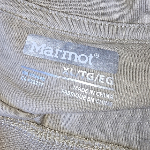 Marmot Tan Short Sleeve Tee Shirt XL (T28) - Picture 7 of 10